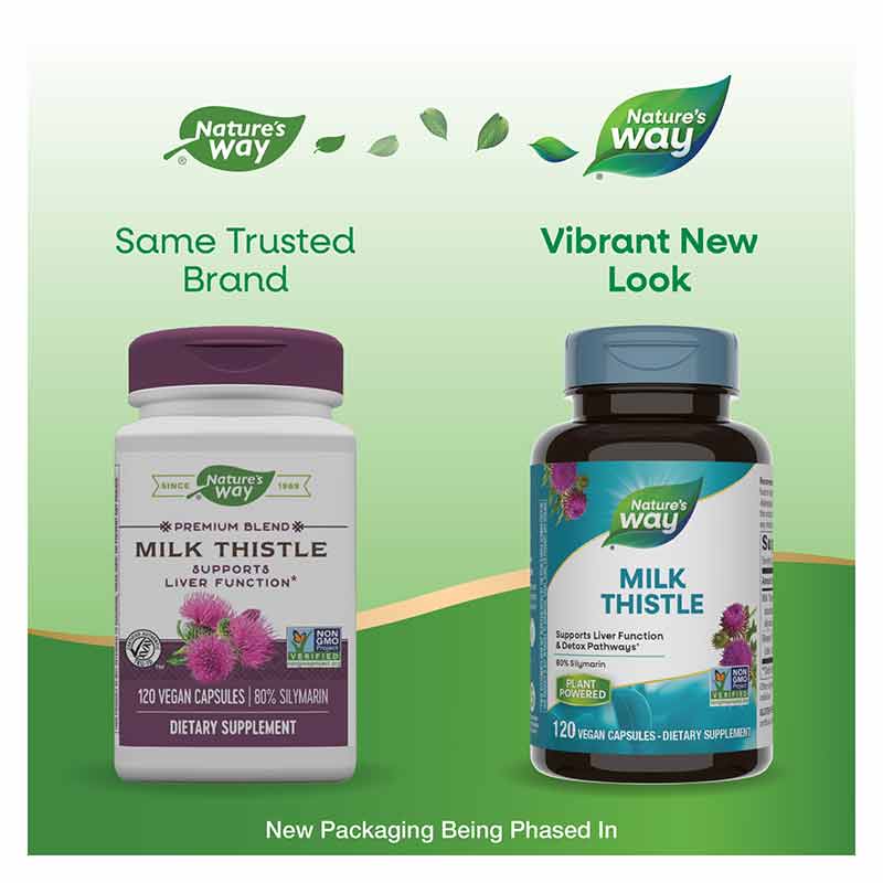 Milk Thistle Standardized, 120 Veg Capsules, by Natures Way, image #3