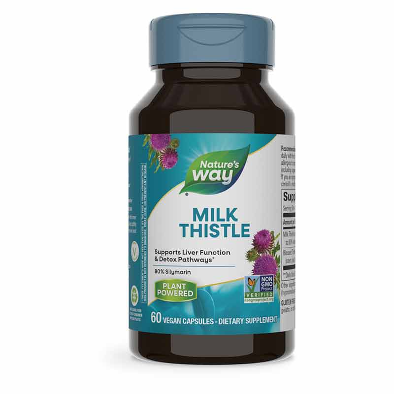 Milk Thistle Standardized, 60 Veg Capsules, by Natures Way