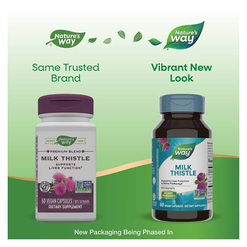 Milk Thistle Standardized, 60 Veg Capsules, by Natures Way, image #3