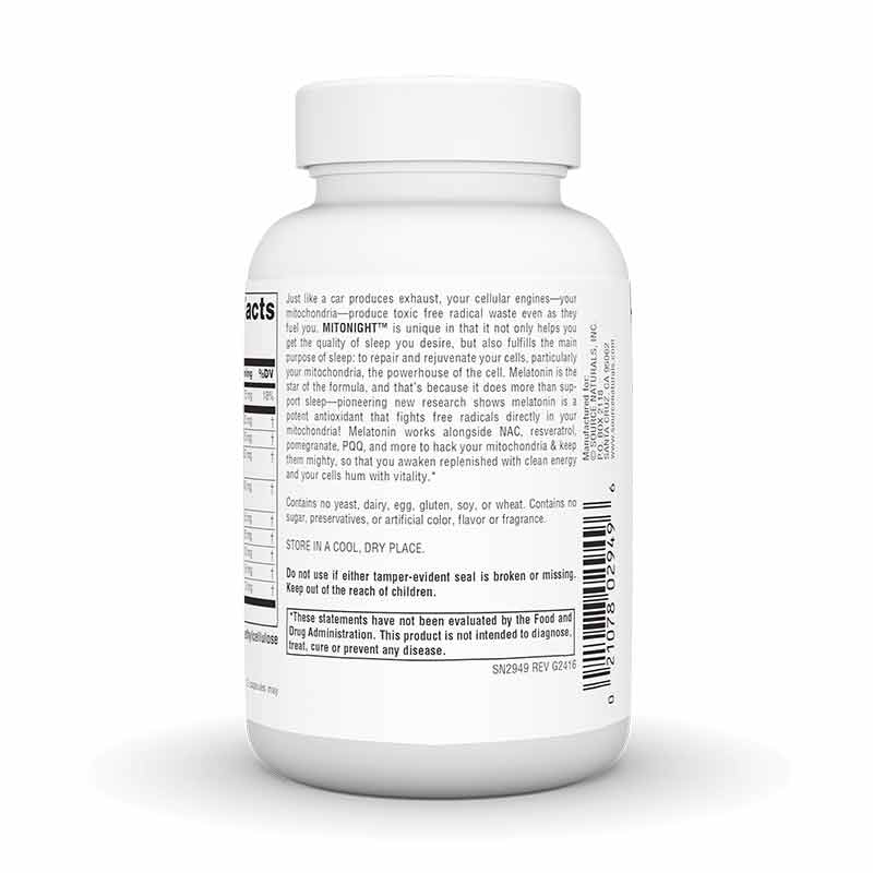 MitoNight with Melatonin, 60 Capsules, by Source Naturals, image #3