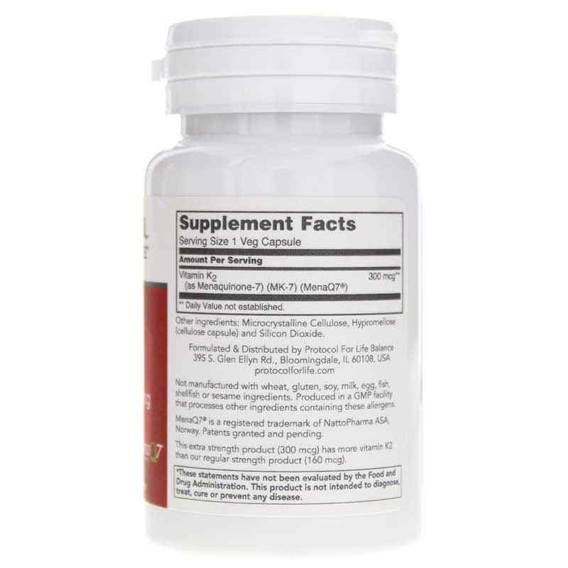 MK-7 Vitamin K2 300 Mcg, by Protocol For Life Balance, image #2