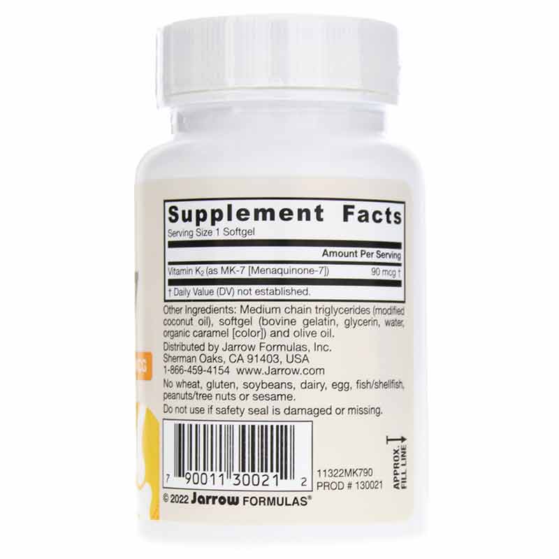 MK-7 Vitamin K2 90 Mcg, 90 Softgels, by Jarrow Formulas, image #2