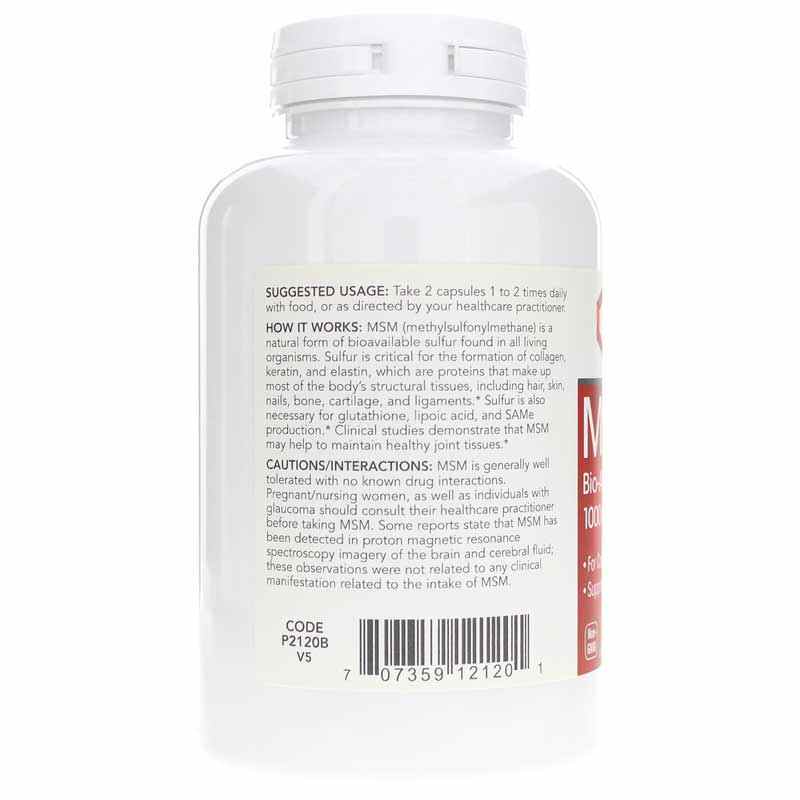 MSM Bio-Available Sulfur 1000 Mg, by Protocol For Life Balance, image #3