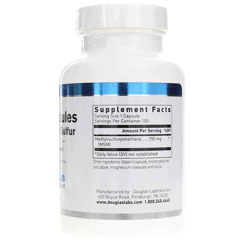 MSM Capsules Fundamental Sulfur, by Douglas Laboratories, image #2