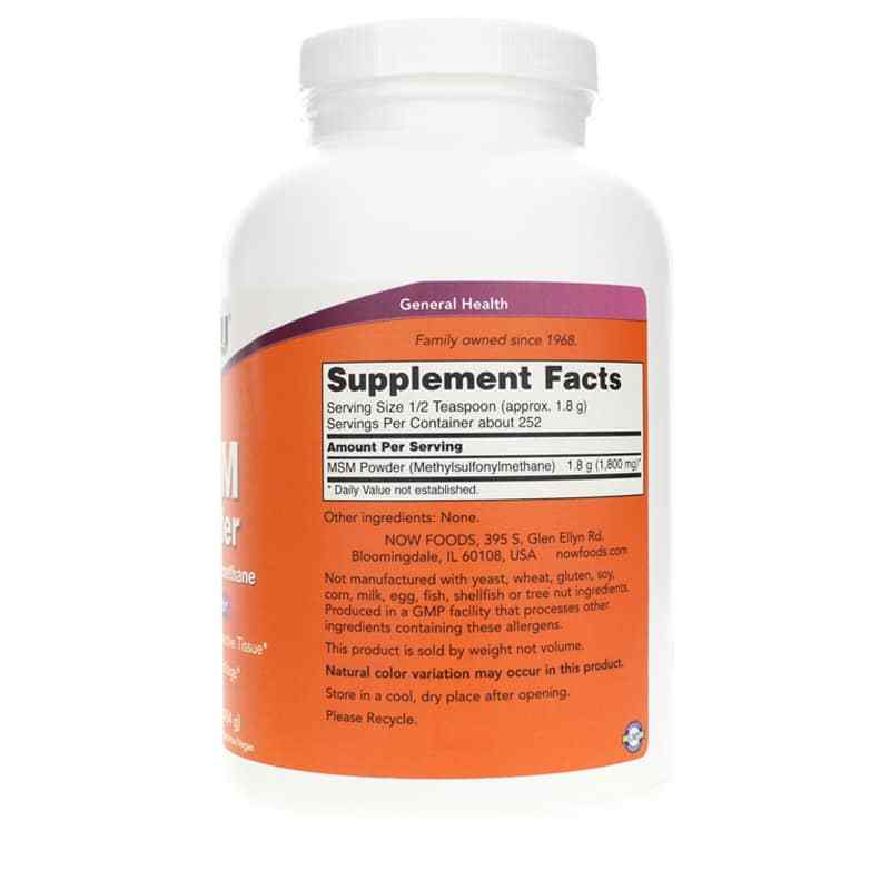 MSM Powder, 1 Lb, by NOW Foods, image #2