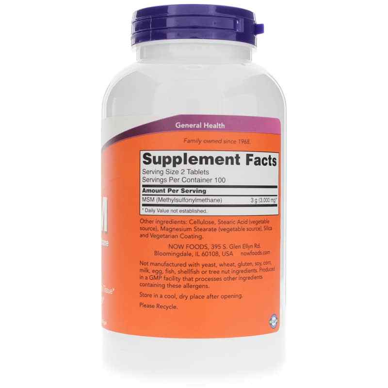 MSM Tablets 1500 Mg, by NOW Foods, image #2