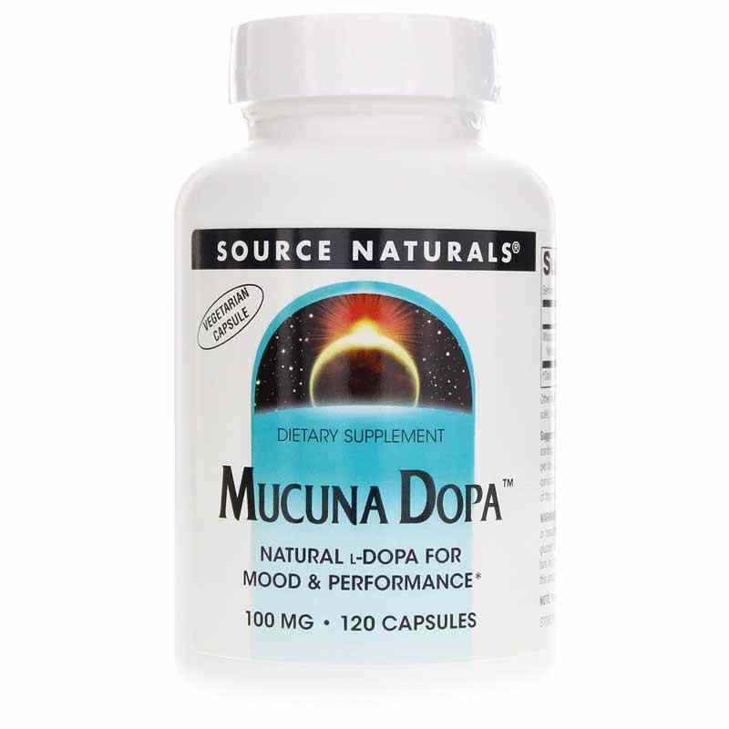 Mucuna Dopa 100 Mg, 120 Veg Capsules, by Source Naturals