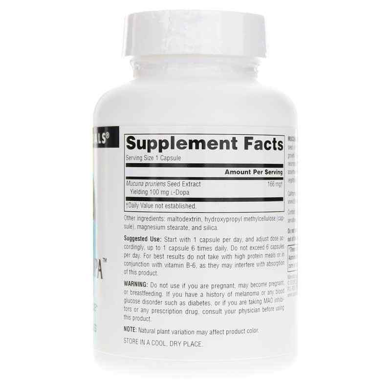 Mucuna Dopa 100 Mg, 120 Veg Capsules, by Source Naturals, image #2