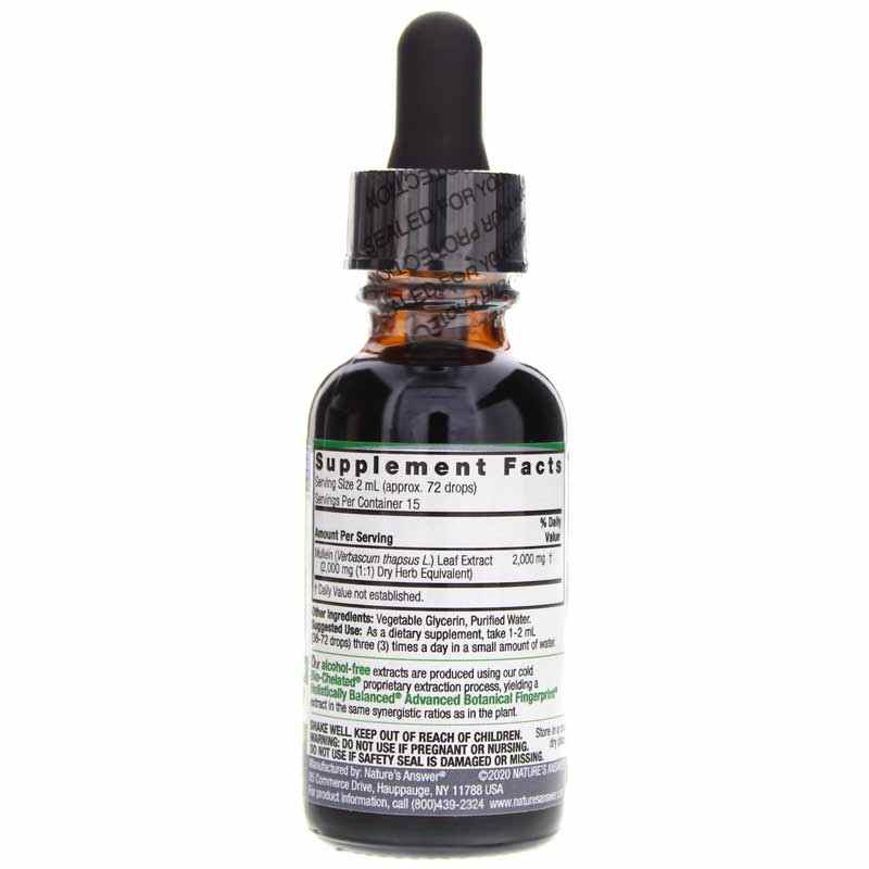 Mullein Extract Alcohol-Free, by Natures Answer, image #2