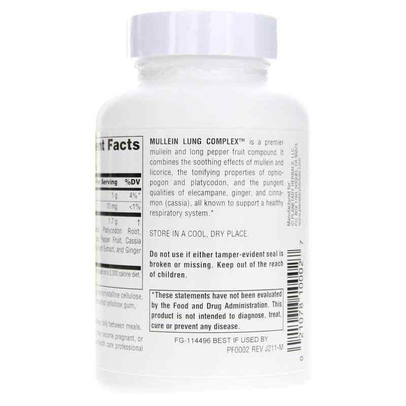 Mullein Lung Complex, 90 Tablets, by Planetary Herbals, image #3