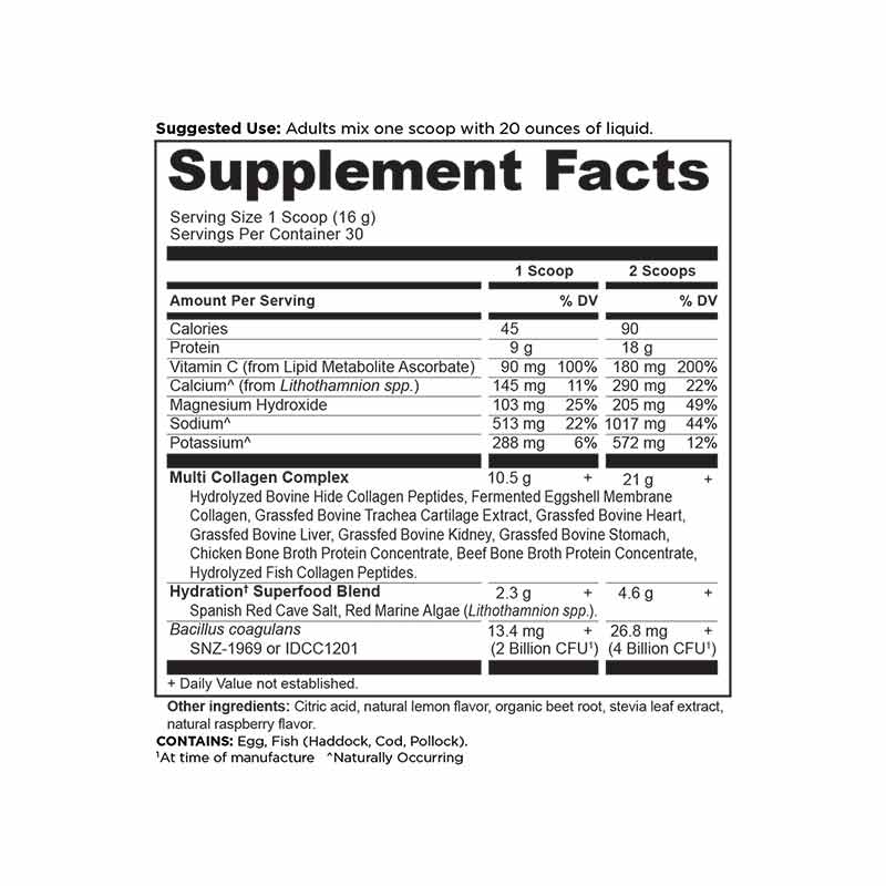 Multi Collagen Advanced Hydrate Powder, Mixed Berry, 30 Servings, by Ancient Nutrition, image #2