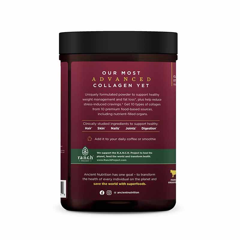 Multi Collagen Advanced Lean Powder, Cinnamon, 25 Servings, by Ancient Nutrition, image #4