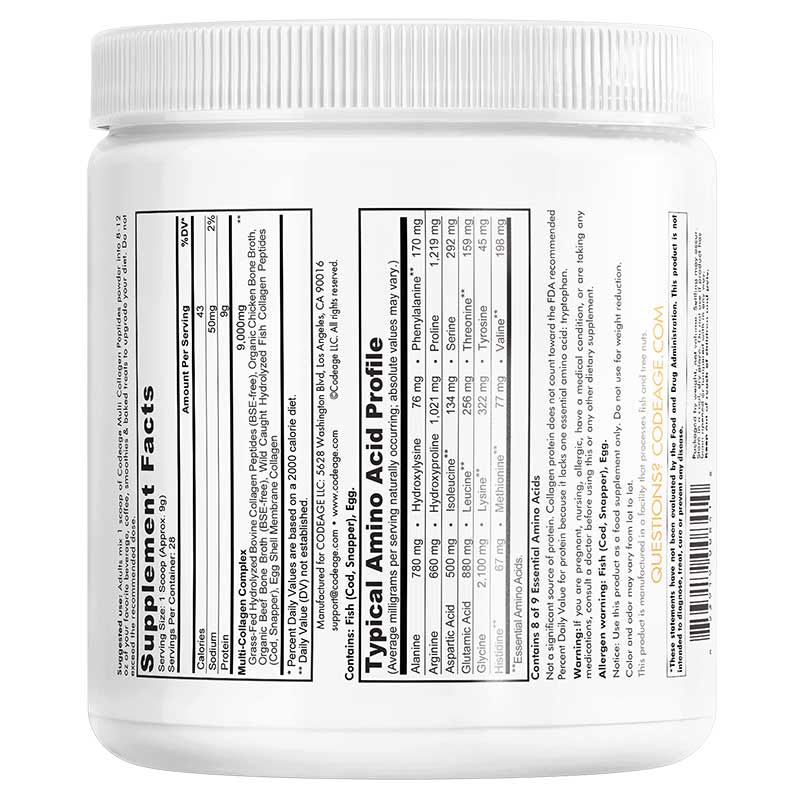 Multi Collagen Peptides, 8.9 Oz, by Codeage, image #3