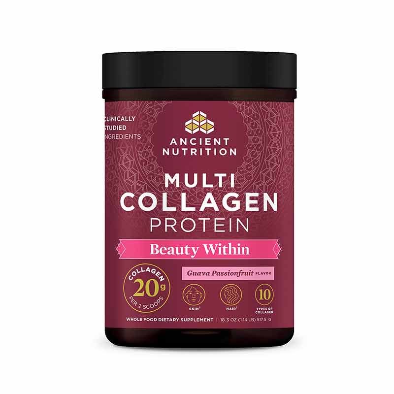 Multi Collagen Protein Powder Plus, Beauty Within, 18.3 Oz, by Ancient Nutrition