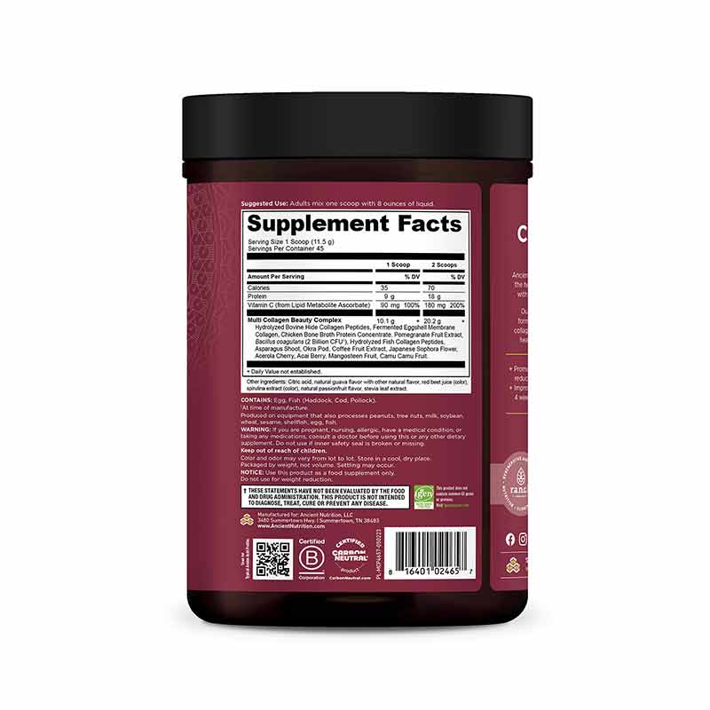 Multi Collagen Protein Powder Plus, Beauty Within, 18.3 Oz, by Ancient Nutrition, image #3