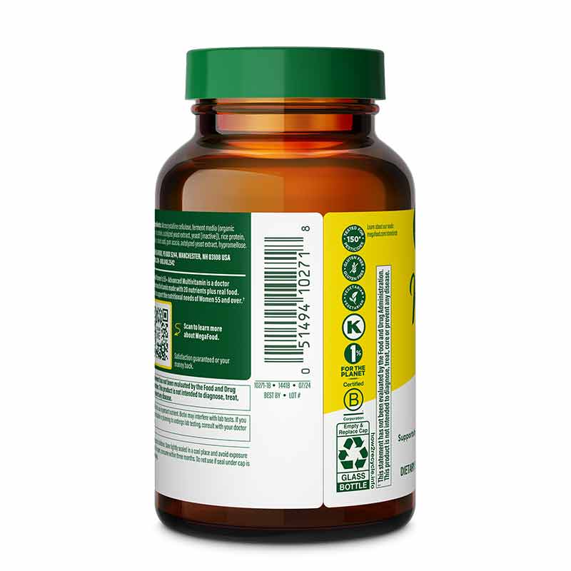 Multi for Women 55+, 60 Tablets, by Megafood, image #3