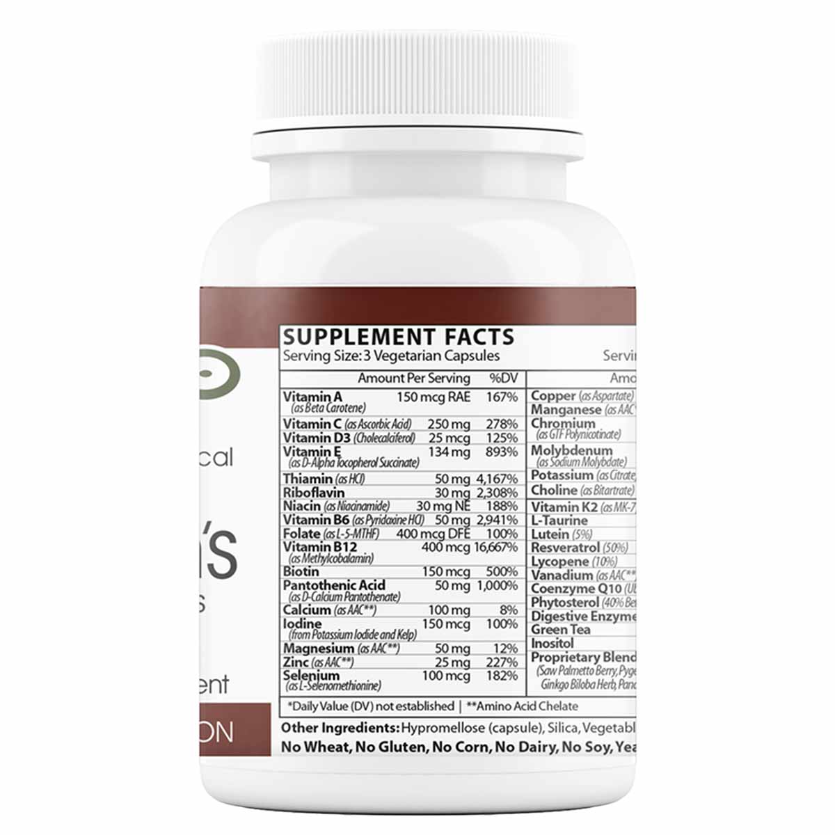 Multi Men's with Digestive Enzymes, 90 Vegetarian Capsules, by Vinco