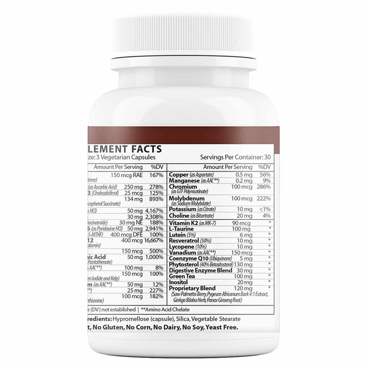 Multi Men's with Digestive Enzymes, 90 Vegetarian Capsules, by Vinco