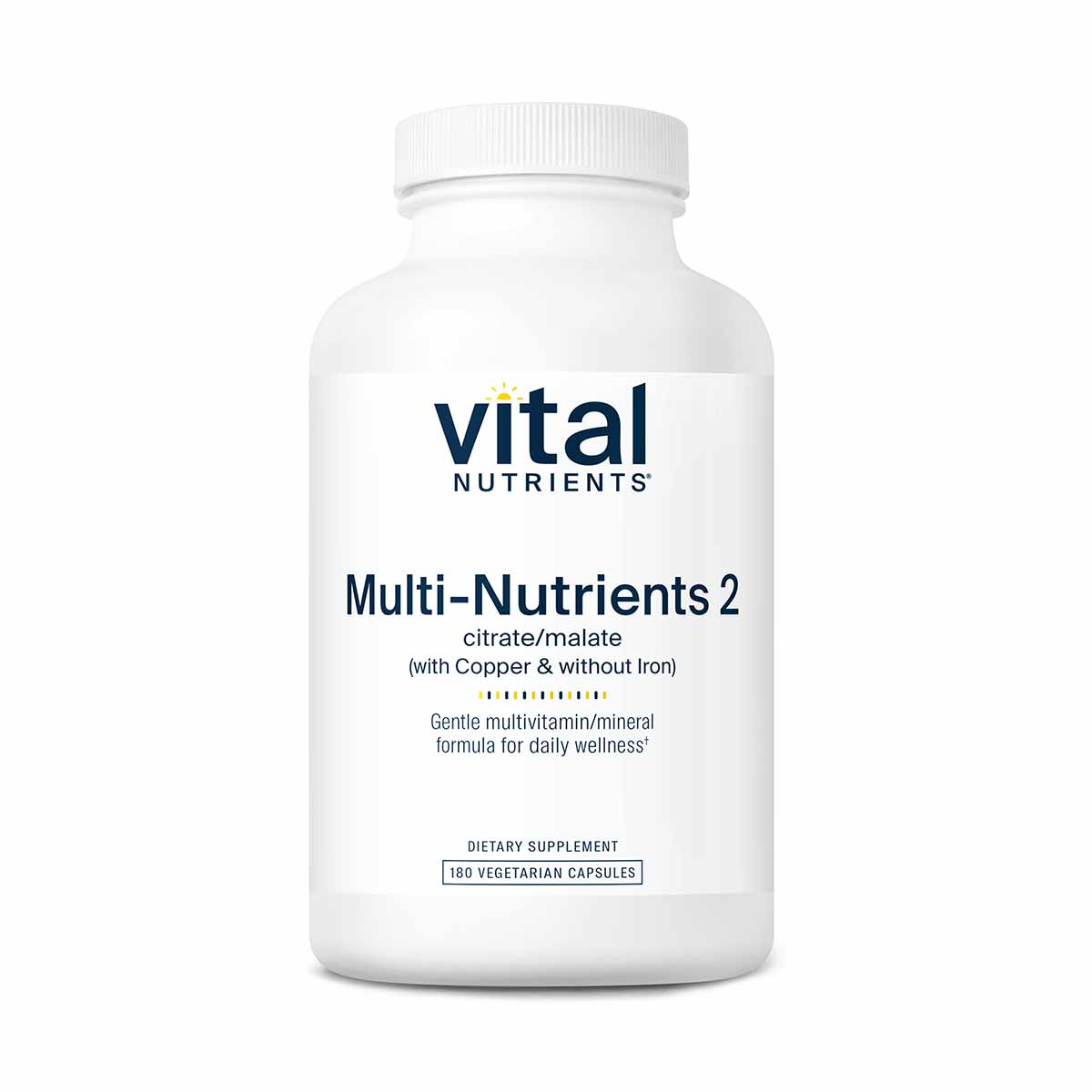 Multi-Nutrients 2 (with Copper & without Iron), 180 Cap, by Vital Nutrients
