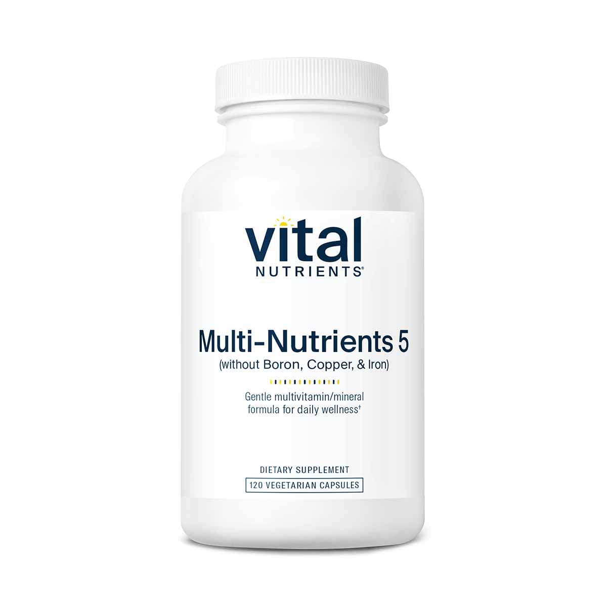 Multi-Nutrients 5 (without Boron, Copper & Iron), 120 Caps, by Vital Nutrients