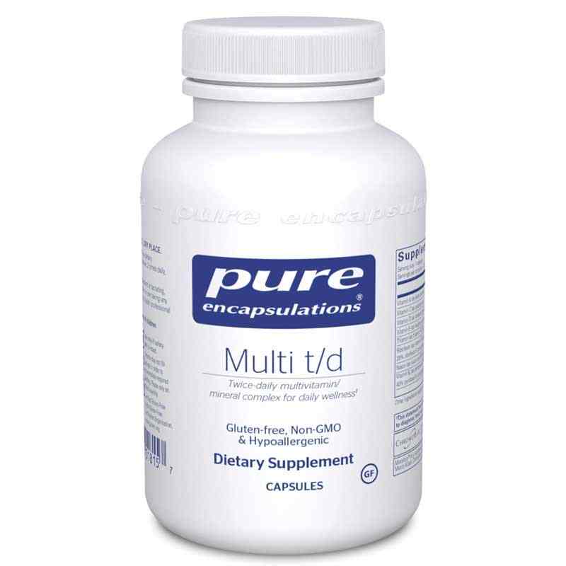 Multi t/d Two-Per-Day Multivitamin, 60 Capsules, by Pure Encapsulations