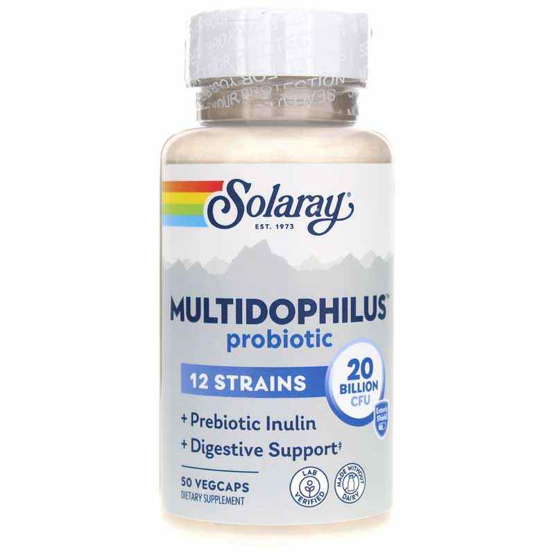 Multidophilus12 Strain Formula, 50 Enteric Coated Veg Capsules, by Solaray