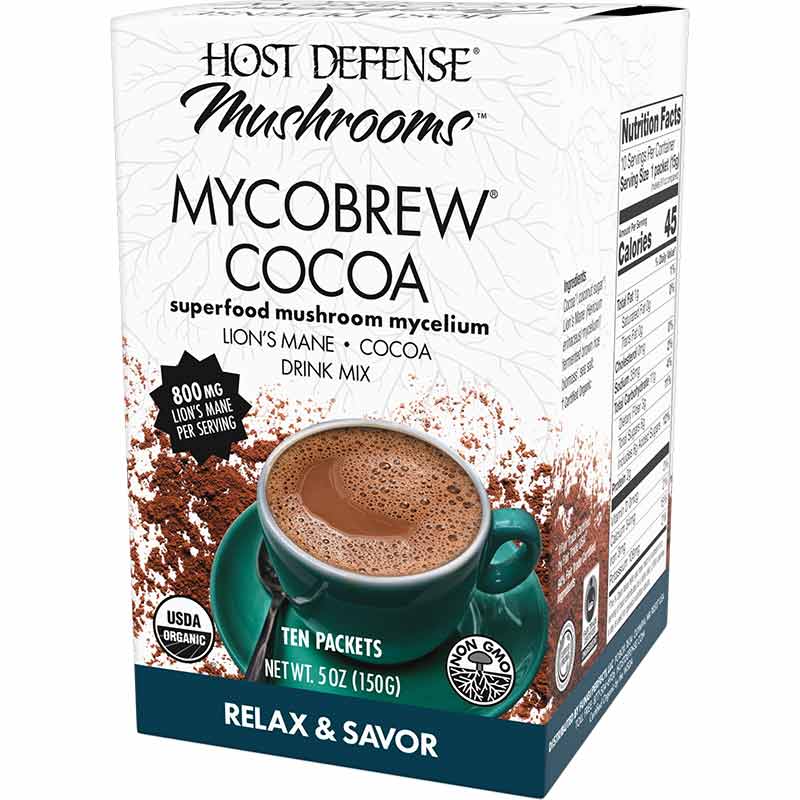 MycoBrew Lion's Mane Drink Mix, Cocoa, by Host Defense, image #3