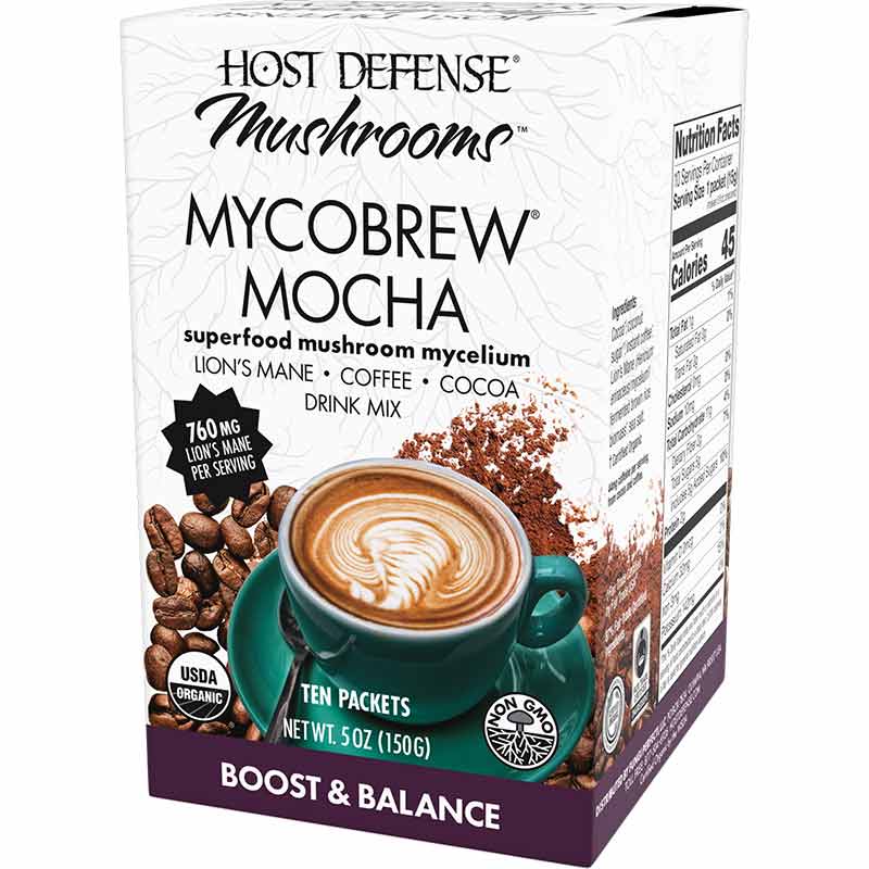MycoBrew Lion's Mane Drink Mix, Mocha, by Host Defense, image #3