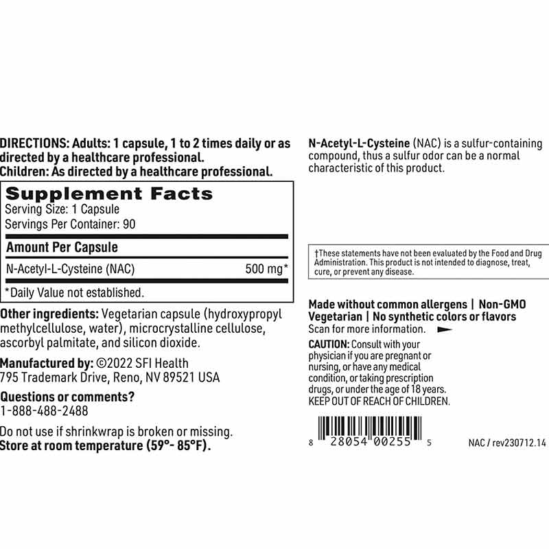 N-Acetyl-L-Cysteine, by SFI Health, image #2