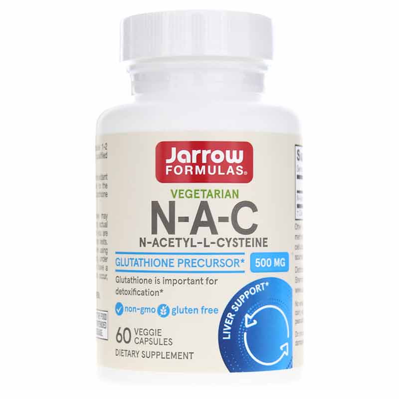 N-A-C (N-Acetyl-L-Cysteine) 500 Mg, 60 Veg Capsules, by Jarrow Formulas