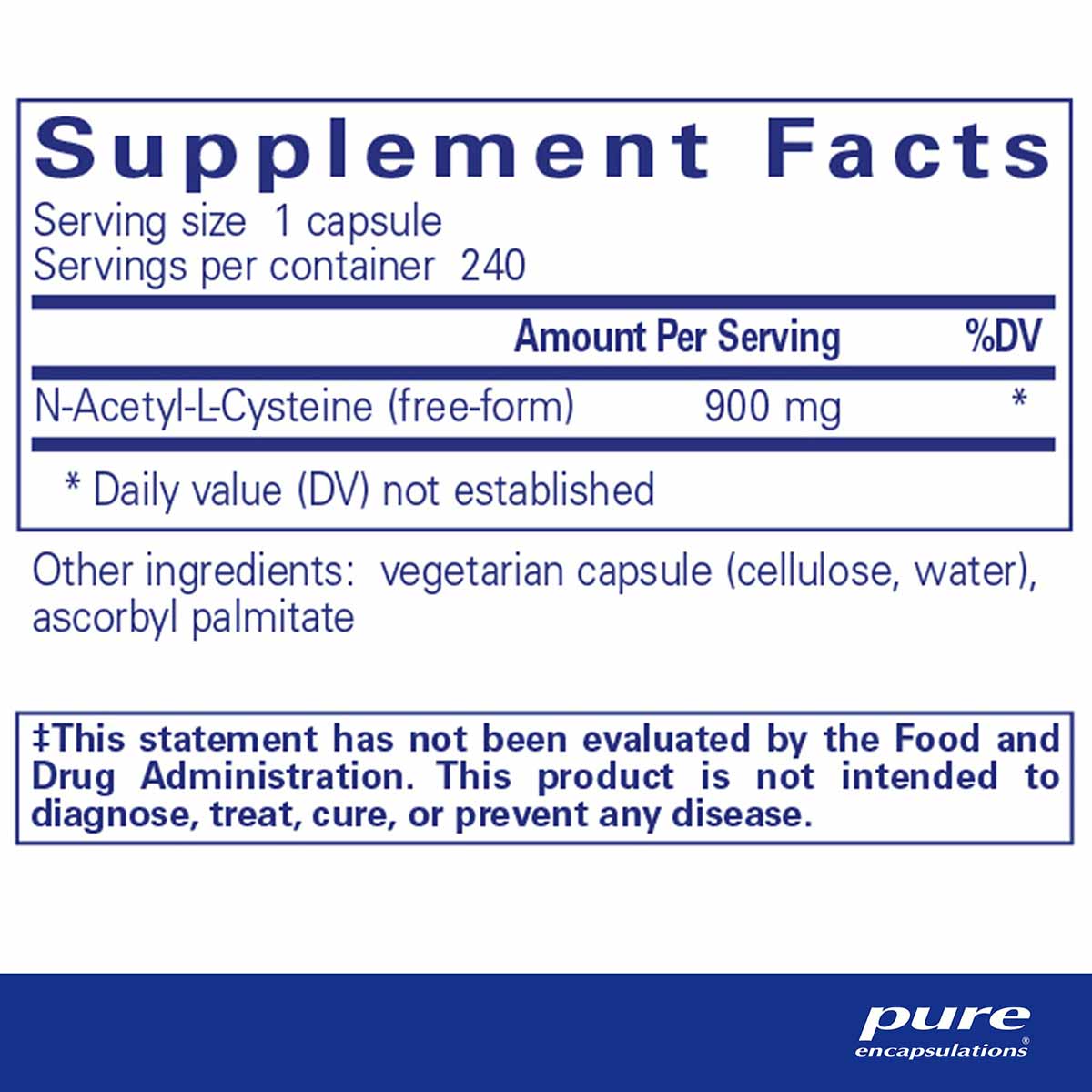 NAC 900 Mg, by Pure Encapsulations