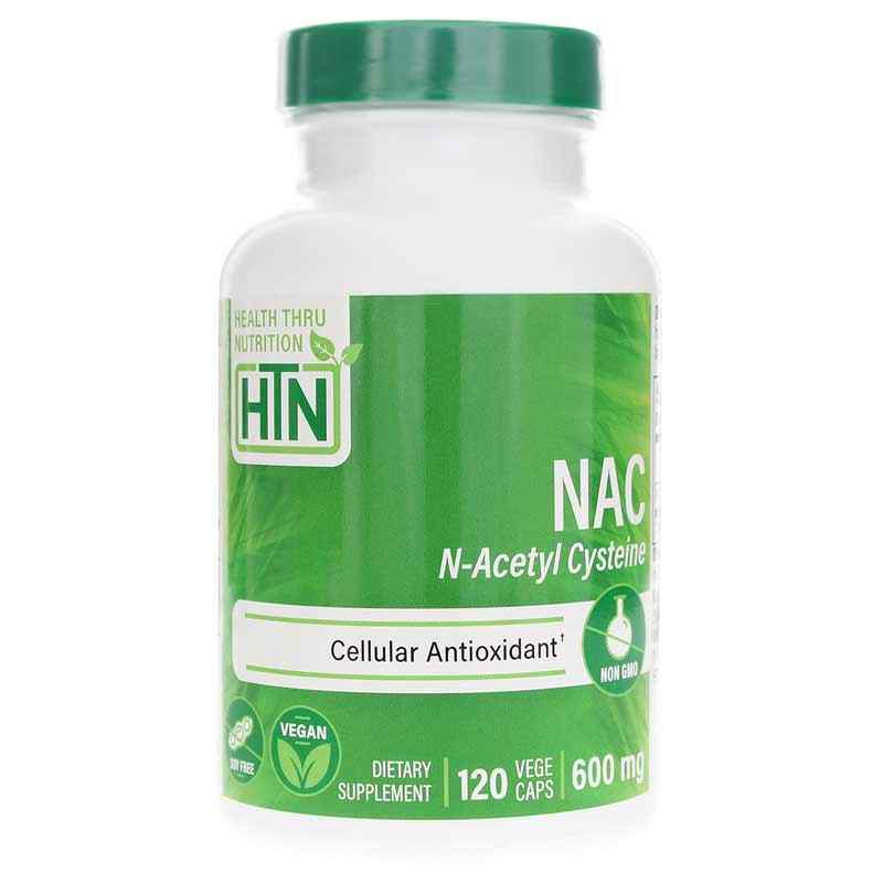 NAC N-Acetyl Cysteine 600 Mg, 120 Veg Capsules, by Health Thru Nutrition