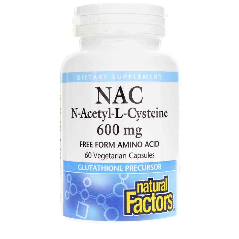 NAC N-Acetyl-L-Cysteine 600 Mg, Natural Factors Professional Supplement Center NAC N-Acetyl-L-Cysteine 600 Mg, Natural Factors Professional Supplement Center