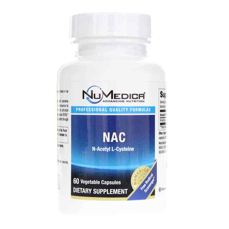 NAC N-Acetyl L-Cysteine, 60 Veg Capsules, by NuMedica