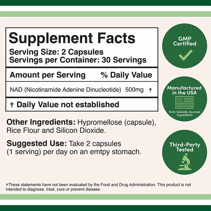 NAD Plus, 60 Capsules, by Double Wood Supplements, image #4