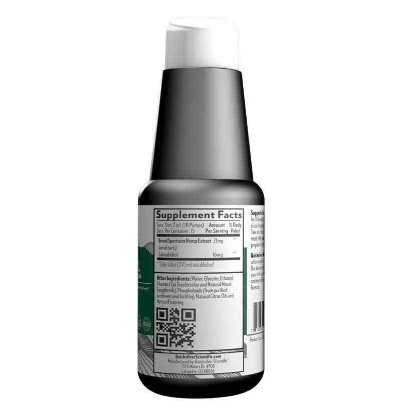 Broad Spectrum Hemp Extract CBD Nanoemulsified, 1 Oz, by Quicksilver Scientific, image #2