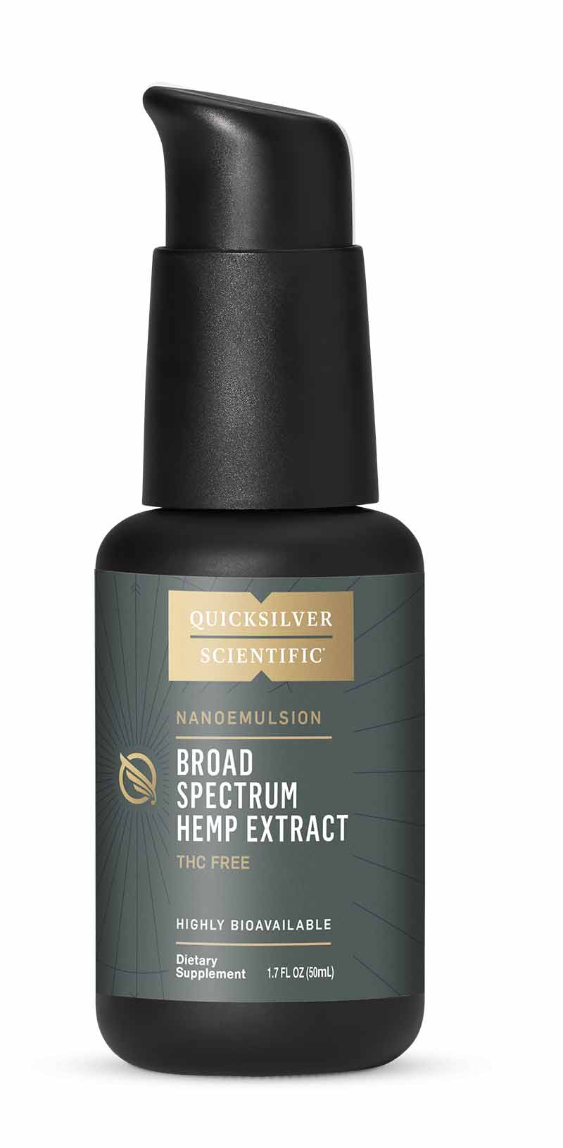 Broad Spectrum Hemp Extract CBD Nanoemulsified, by Quicksilver Scientific