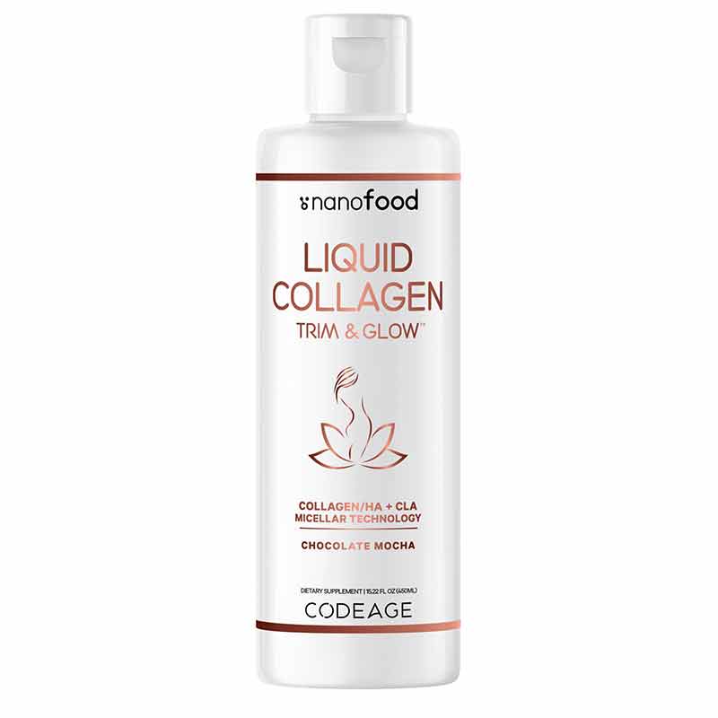 Nanofood Liquid Collagen Trim & Glow, Chocolate Mocha, by Codeage