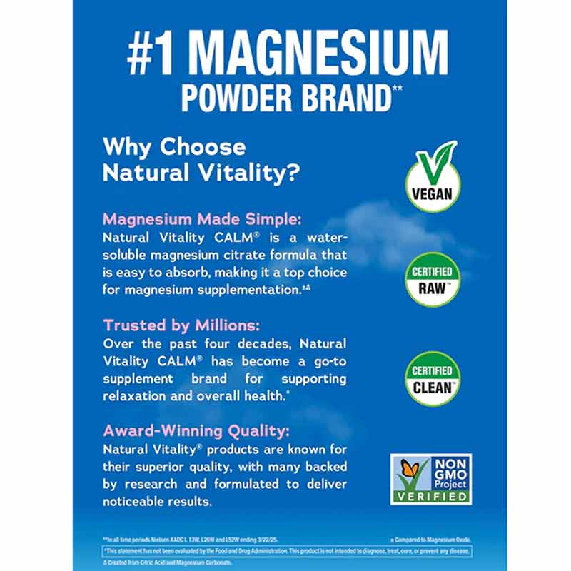 Natural Calm, Raspberry-Lemon, 8 Oz, by Natural Vitality, image #5