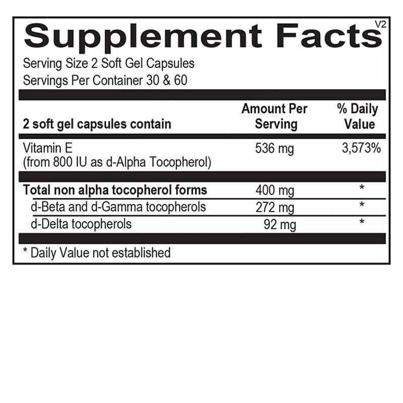 Natural Vitamin E Mixed Tocopherols, 120 Softgels, by Ortho Molecular, image #2
