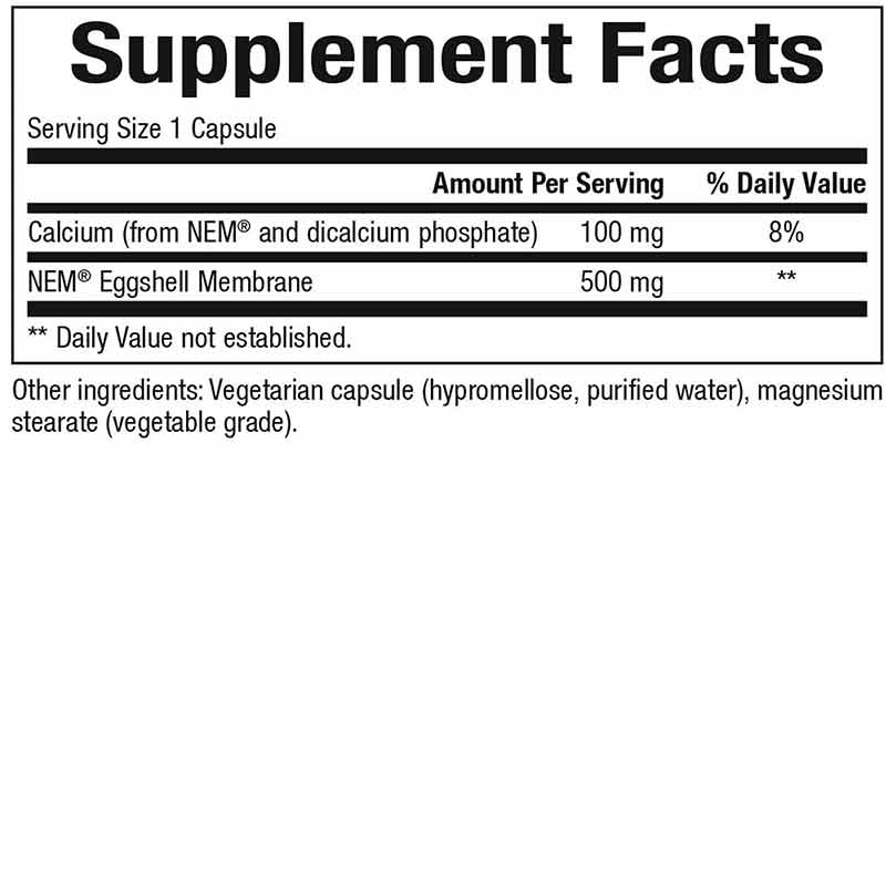 NEM Eggshell Membrane, 60 Vegetarian Capsules, by Bioclinic Naturals, image #2