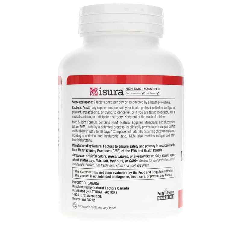 NEM Knee & Joint Formula with Glucosamine, by Natural Factors, image #3