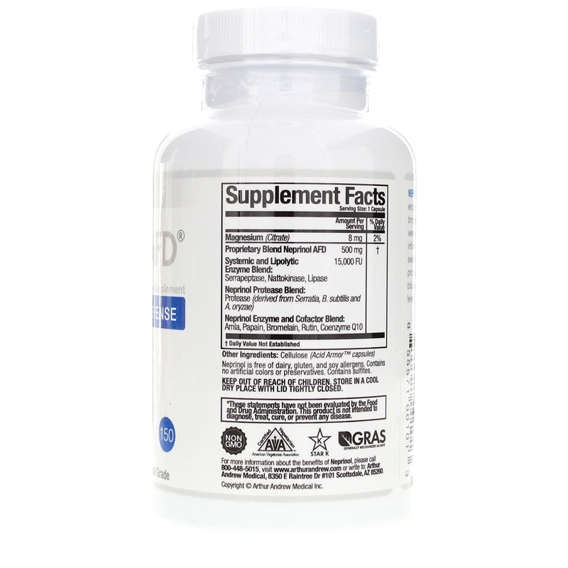 Neprinol Advanced Fibrin Defense, 150 Capsules, by Arthur Andrew Medical, image #2