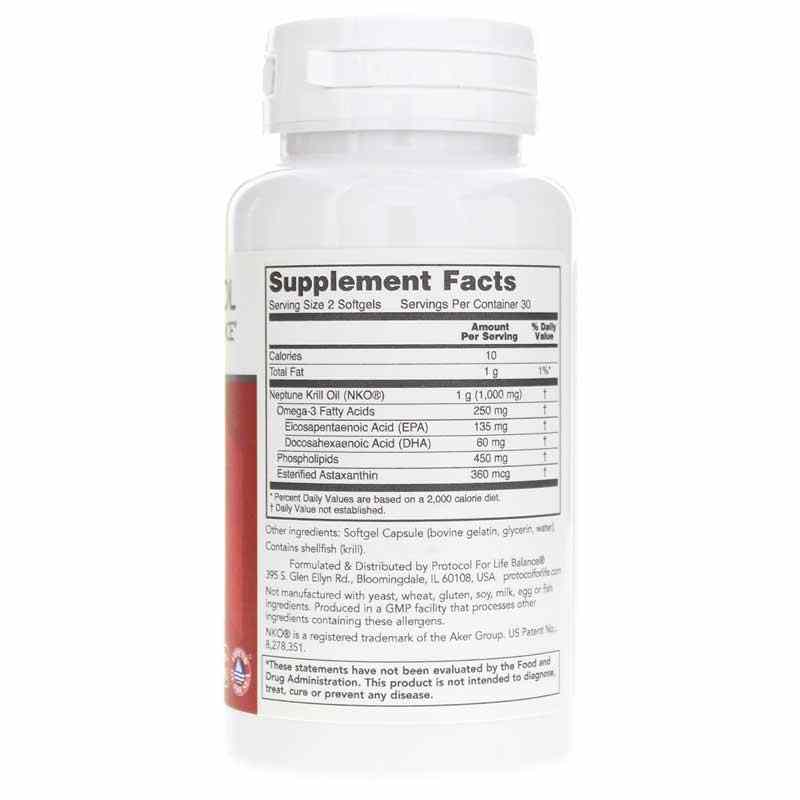 Neptune Krill Oil 500 Mg, by Protocol For Life Balance, image #2