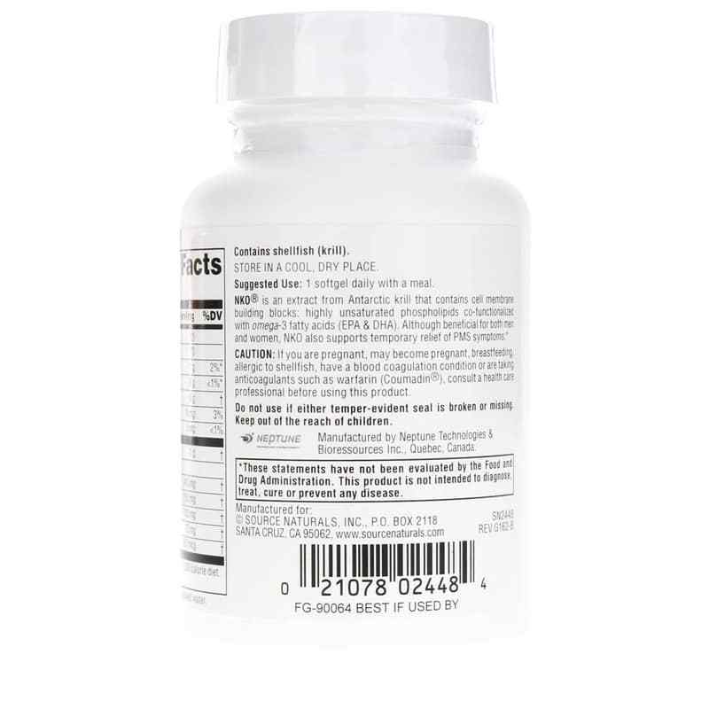 NKO Neptune Krill Oil 1000 Mg, 30 Softgels, by Source Naturals, image #3