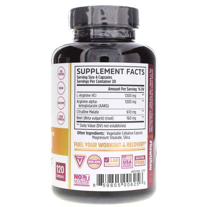 N.O. Pro Nitric Oxide Booster Capsules, by Zhou Nutrition, image #2