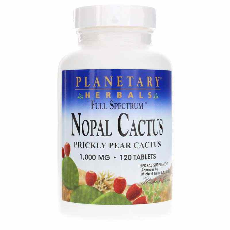 Nopal Cactus 1000 Mg Full Spectrum, 120 Tablets, by Planetary Herbals