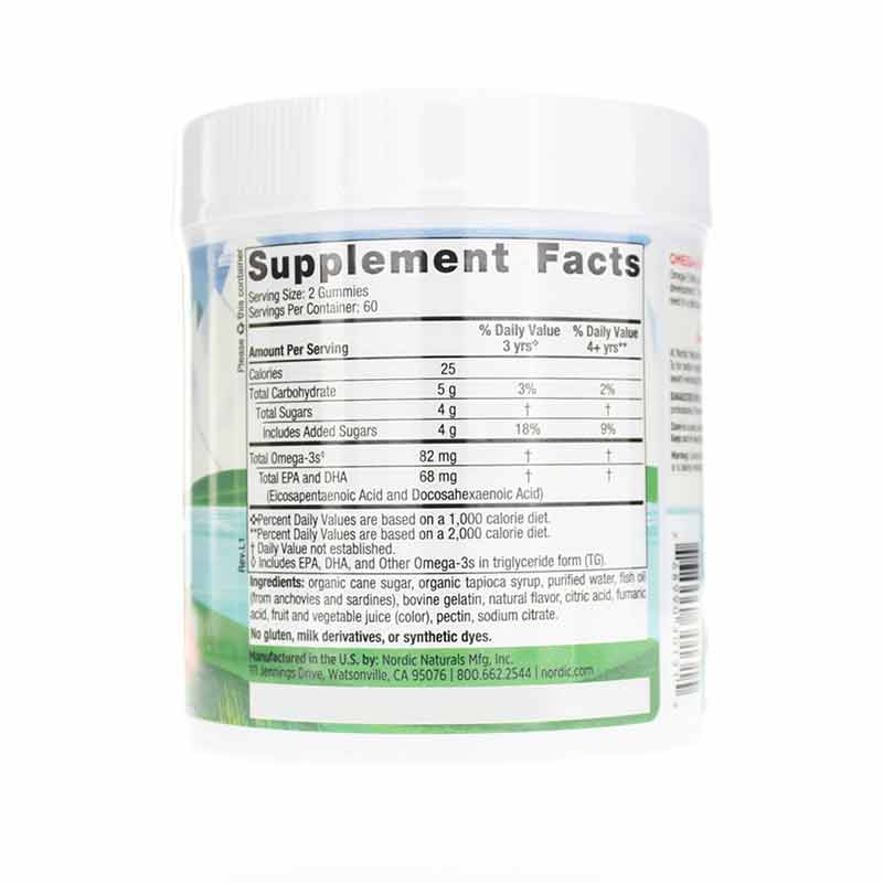 Nordic Omega-3 Gummies Tangerine, 120 Gummies, by Nordic Naturals, image #2