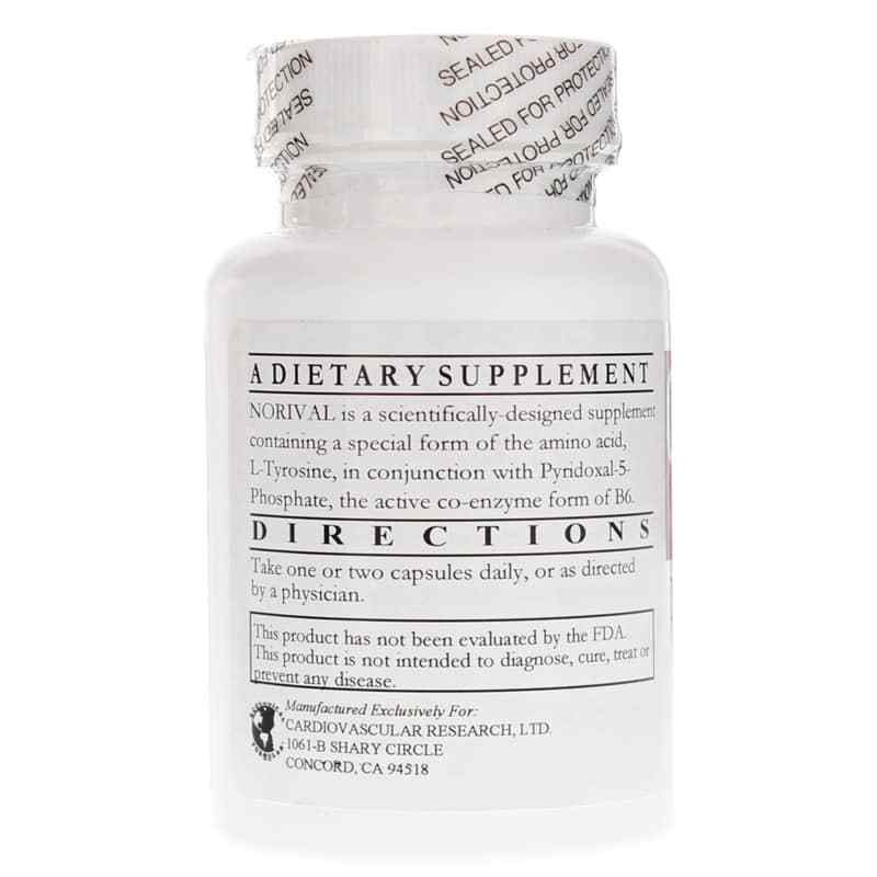 Norival N-Acetyl-L-Tyrosine, 60 Capsules, by Cardiovascular Research, image #3