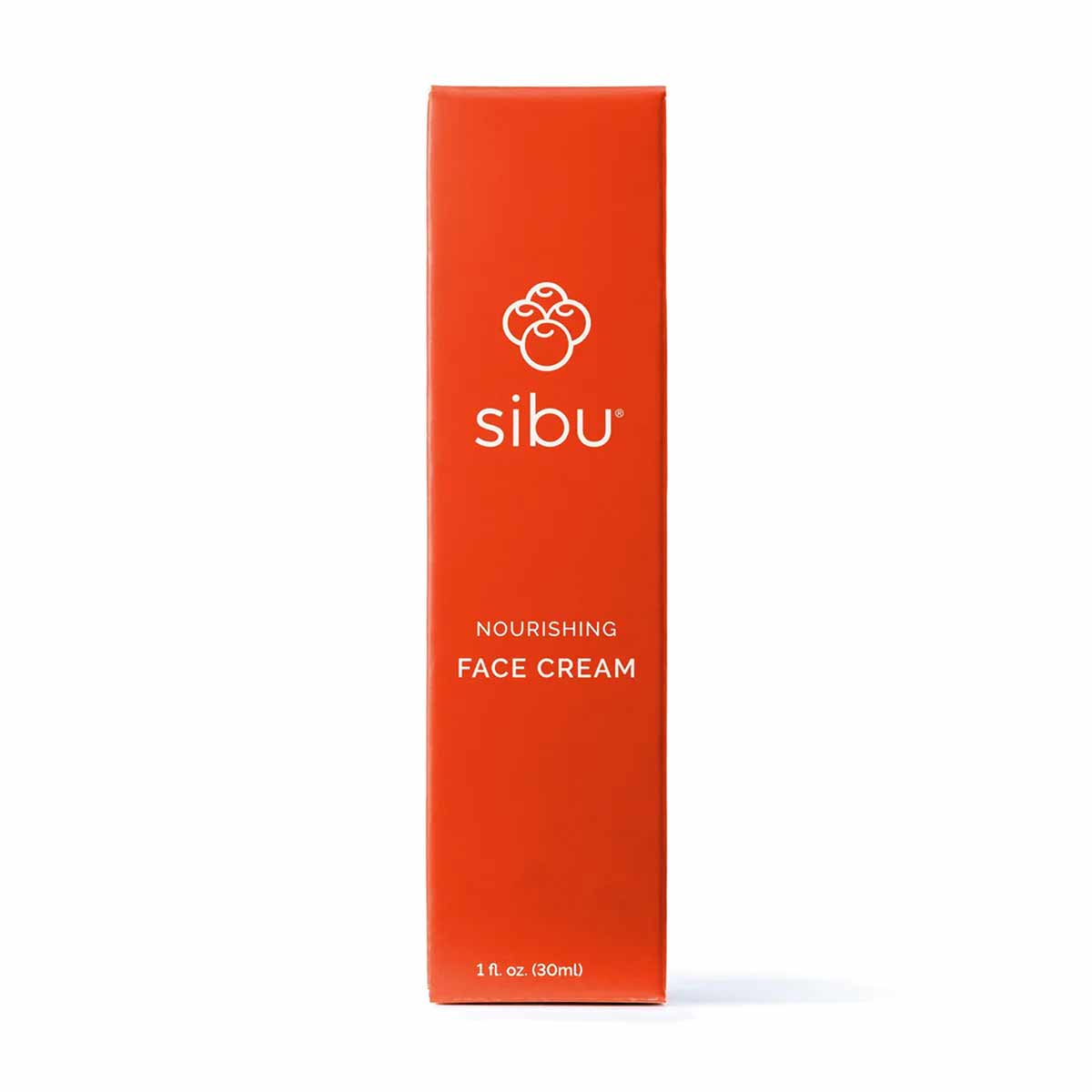 Sibu Nourishing Face Cream in a red rectangular box labeled 1 fl oz (30ml) with white logo and text.